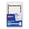 Avery 3.38 in. x 2.33 in. Printable Adhesive Name Badges - Gold Border (100/Pack)